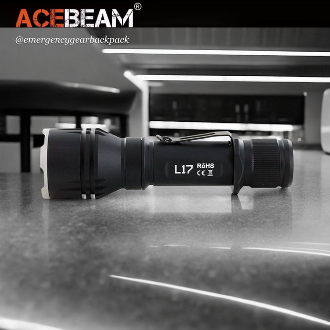 ACEBEAM L17 Ultra - long Range Flashlight (ไม่รวมแบตเตอรี่) - Emergency Gear Backpack