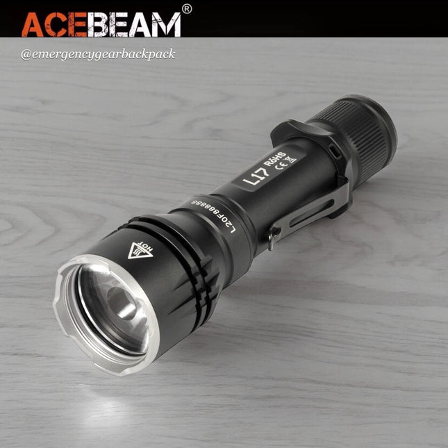 ACEBEAM L17 Ultra - long Range Flashlight (ไม่รวมแบตเตอรี่) - Emergency Gear Backpack