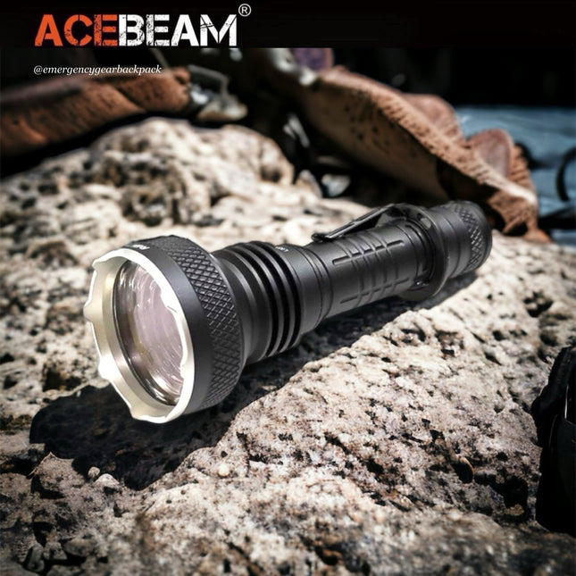 ACEBEAM L18 Tactical Flashlight 1500 Lumens 1,000M (ไม่รวมแบตเตอรี่) - Emergency Gear Backpack