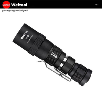 Weltool BB6 Body+TC70 Tailcap ชุดลำตัวสั้นสำหรับ LH8 - Emergency Gear Backpack