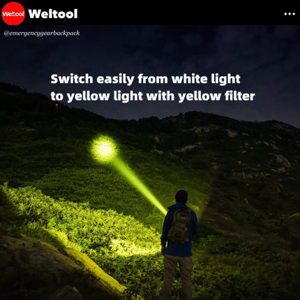 Weltool F11R “Dragon from Forest” Seachlight 2100 Lumens 1,332M - Emergency Gear Backpack