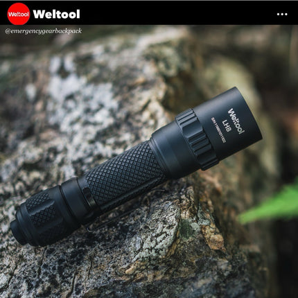 Weltool LH8 Head 1250 Lumens 83,900CD 578M Tactical Flashlight - Emergency Gear Backpack
