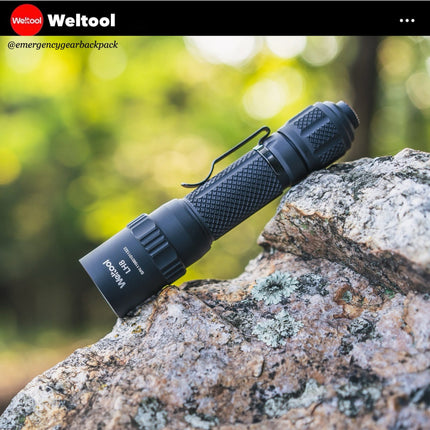 Weltool LH8 Head 1250 Lumens 83,900CD 578M Tactical Flashlight - Emergency Gear Backpack