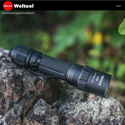 Weltool LH8 Head 1250 Lumens 83,900CD 578M Tactical Flashlight - Emergency Gear Backpack
