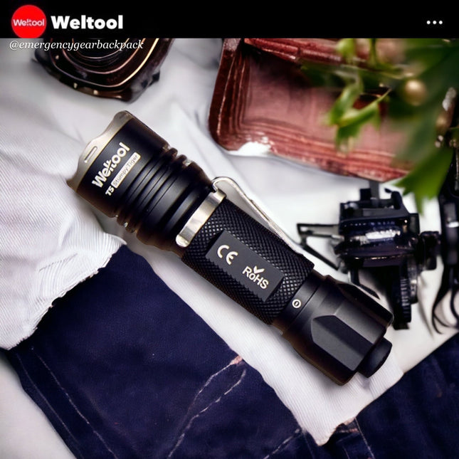 Weltool T5 420LMS 191M Compact Tactical Flashlight - Emergency Gear Backpack