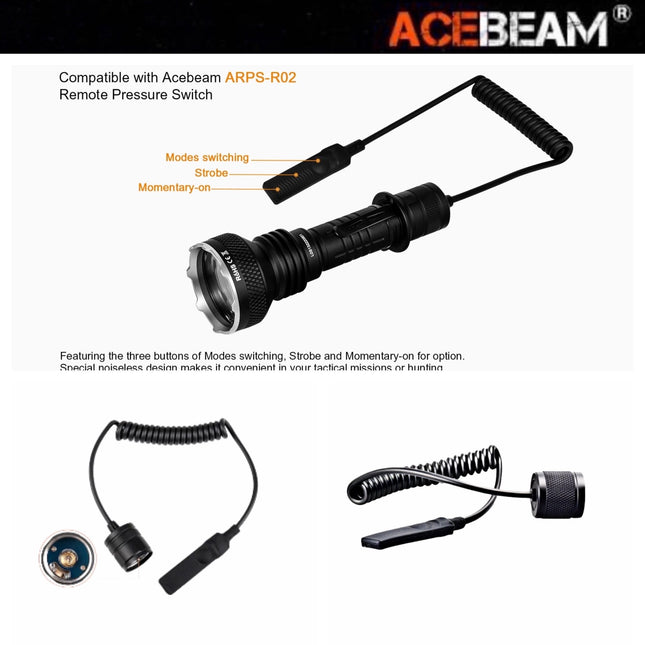 ARPS - R02 - Acebeam L18/L35/L19 Remote Pressure Switch - Emergency Gear Backpack