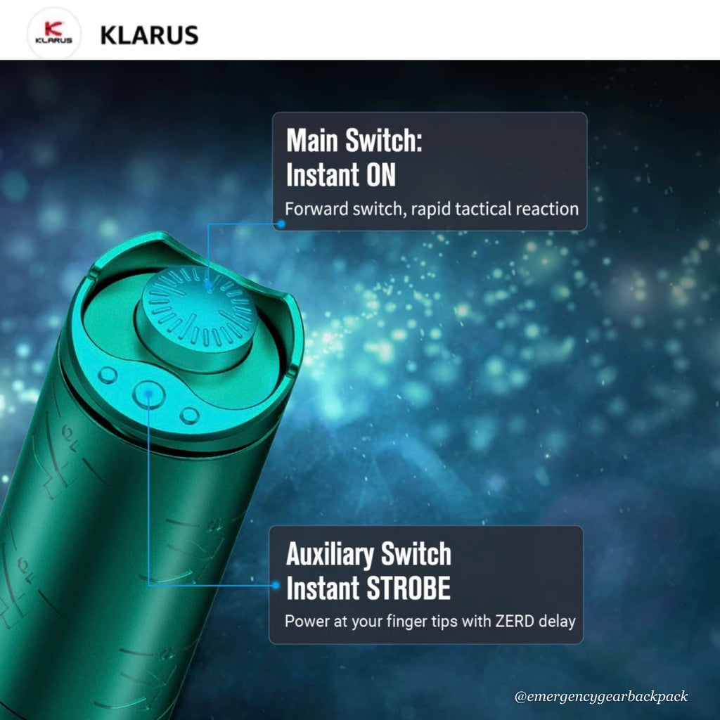 Klarus K10 EDC Flashlight 1200 Lumens 185M