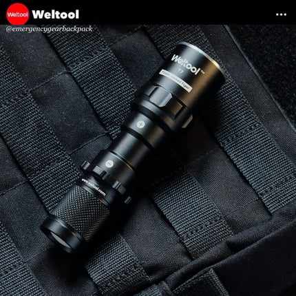 Weltool T7 Compact Tactical Flashlight 296 Lumens 201M