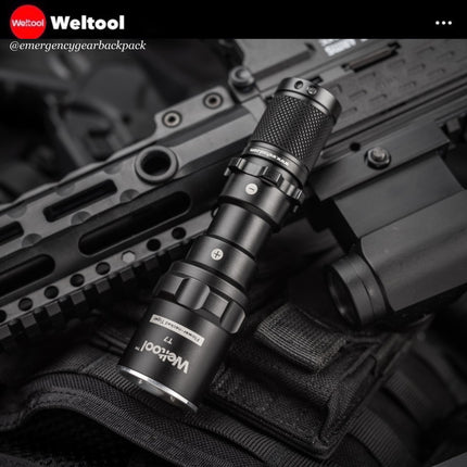 Weltool T7 Compact Tactical Flashlight 296 Lumens 201M