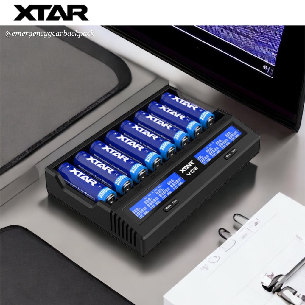 XTAR VC8 + 18W Wall Adapter QC3.0