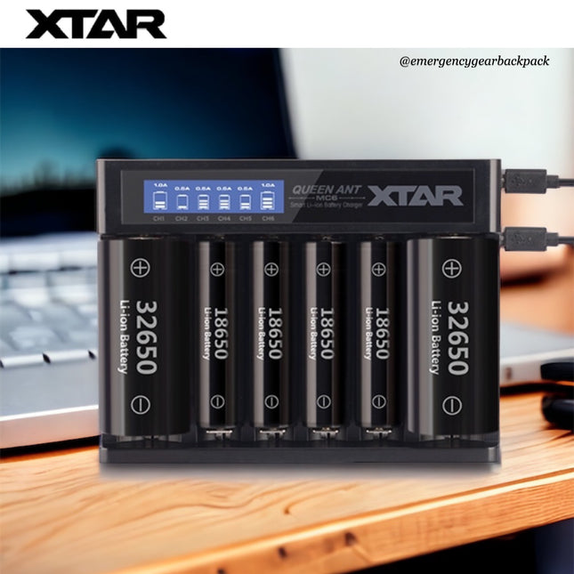 XTAR QUEEN ANT MC6 Li-ion 32650 Battery Charger