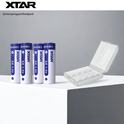 XTAR 1.5V Li-ion Battery AA 3300mWh/2000mAh (Pack 4)