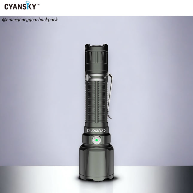 Cyansky K3 V2.0 Tactical Flashlight 2000LMS 700M