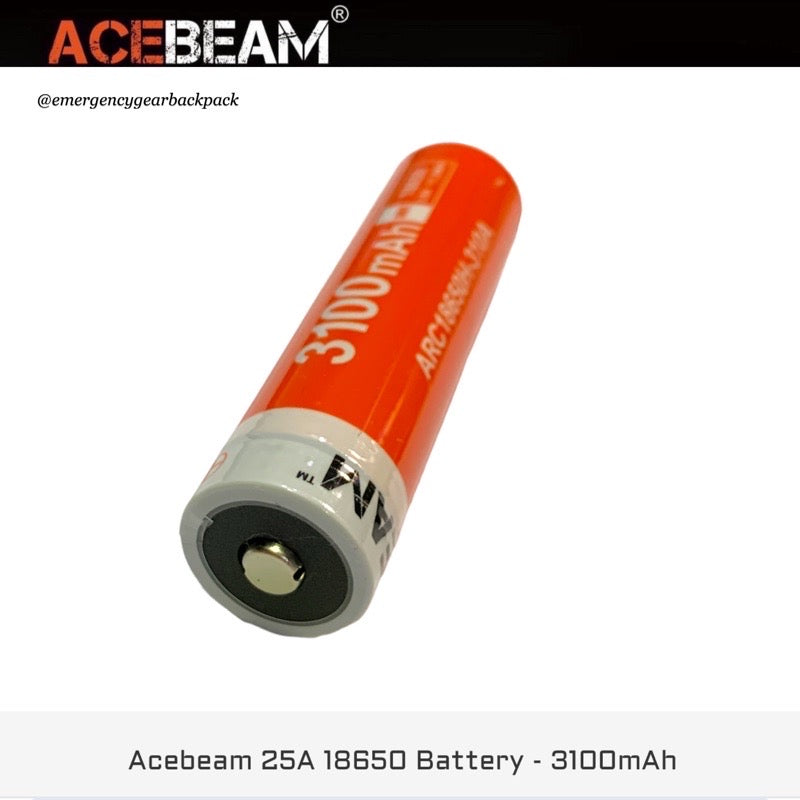ACEBEAM LIR18650 3100mAh 3.6V 20A High-drain Li-ion Rechargeable Battery