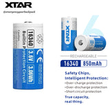 XTAR 16340 850mAh 3.6V 2.5A Rechargeable Li-ion  Battery