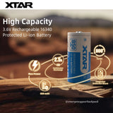 XTAR 16340 850mAh 3.6V 2.5A Li-ion Rechargeable Battery