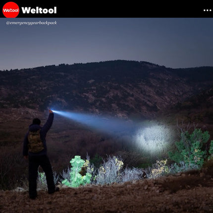Lighting effect of Weltool T1 Pro V3 EDC Flashlight 600 Lumens 313M