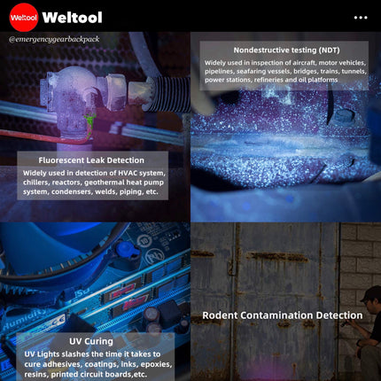 Weltool M4-365  Professional UV Flashlight