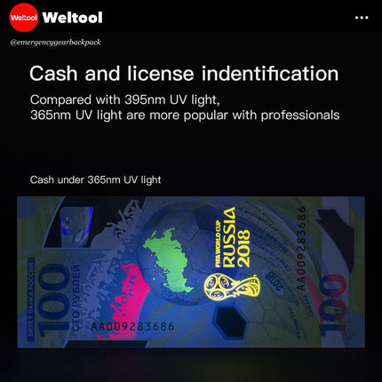 Weltool M4-365  Professional UV Flashlight