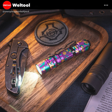 Weltool T1 Pro V2 Colorful EDC Flashlight 550 Lumens 306M