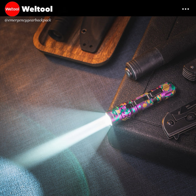 Weltool T1 Pro V2 Colorful EDC Flashlight 550 Lumens 306M