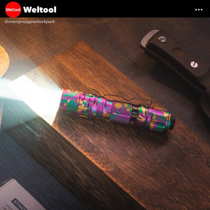 Weltool T1 Pro V2 Colorful EDC Flashlight 550 Lumens 306M