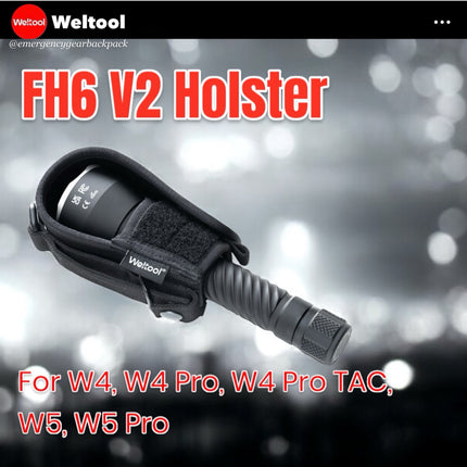 Weltool FH6 V2.0 Semi-closed Nylon Flashlight Holster for W4Pro/ W5Pro
