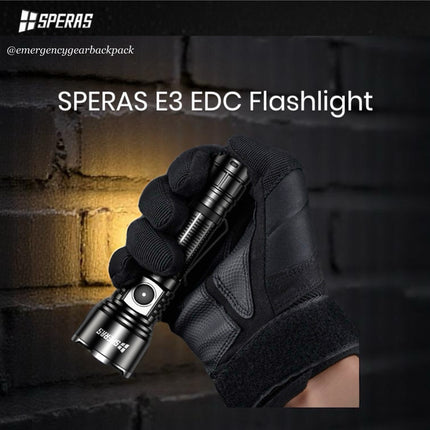 SPERAS E3  EDC Tactical Flashlight 1300 Lumens 350M