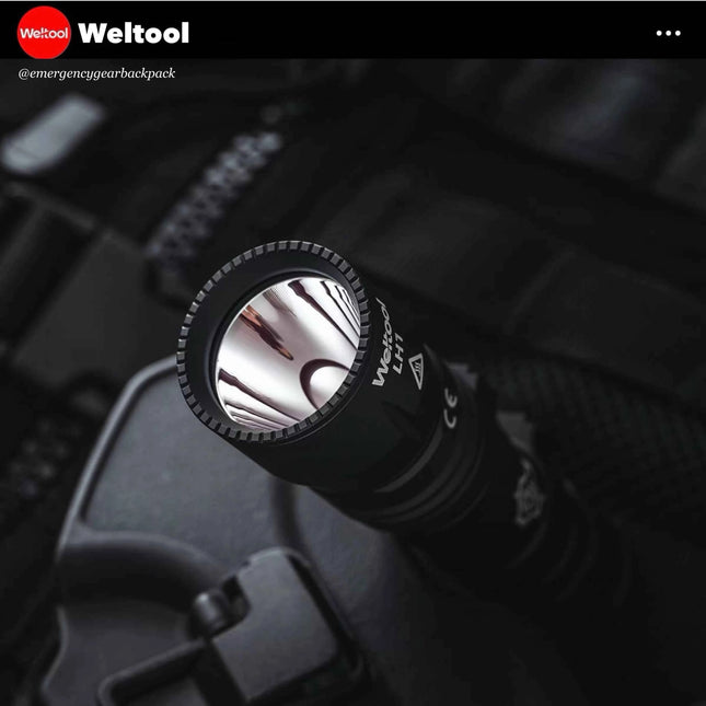 Weltool LH1 686 Lumens 89,600CD 597M Tactical Flashlight (Short Body)