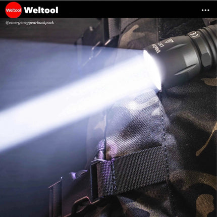 Weltool LH1 686 Lumens 89,600CD 597M Tactical Flashlight (Short Body)