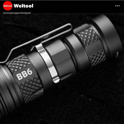 Weltool LH1 686 Lumens 89,600CD 597M Tactical Flashlight (Short Body)