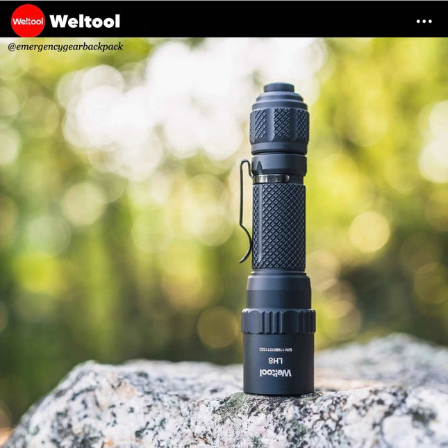 Weltool LH8 1250 Lumens 83,900CD 578M Tactical Flashlight