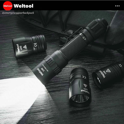 Weltool LH8 1250 Lumens 83,900CD 578M Tactical Flashlight