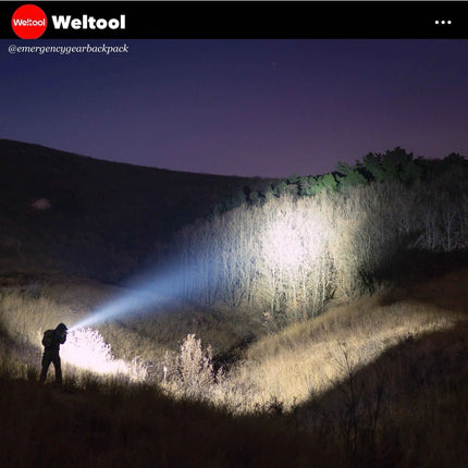 Weltool LH8 1250 Lumens 83,900CD 578M Tactical Flashlight