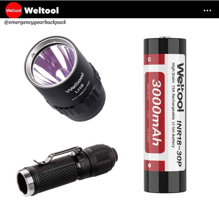 Weltool LH8 1250 Lumens 83,900CD 578M Tactical Flashlight