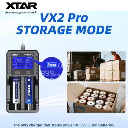XTAR VX2 PRO Smart Battery Charger & Tester