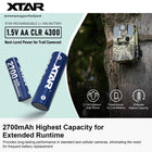 XTAR 1.5V AA CLR 4300mWh/2700mAh  Rechargeable Li-ion Battery
