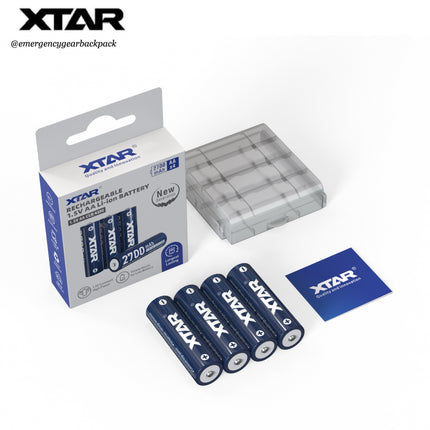 XTAR 1.5V AA CLR 4300mWh/2700mAh  Rechargeable Li-ion Battery