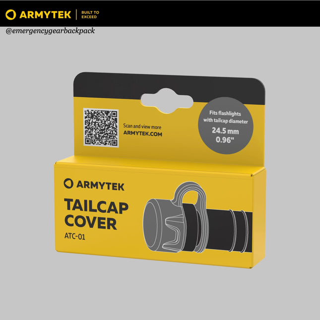 Armytek Tailcap Cover ATC-01 Packaging – Silicone Tailcap Protector for Wizard Elf Prime