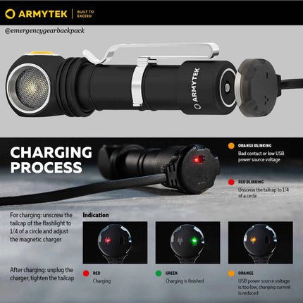 Armytek Wizard C2 WR  Warm + Red Light — Multi-Flashlight 3-in-1