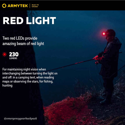 Armytek Wizard C2 WR  Warm + Red Light — Multi-Flashlight 3-in-1