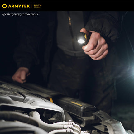 Armytek Wizard C2 WUV magnetic work light automotive maintenance real usage scenario