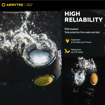 Armytek Wizard C2 WUV IP68 waterproof reliability underwater durability demonstration