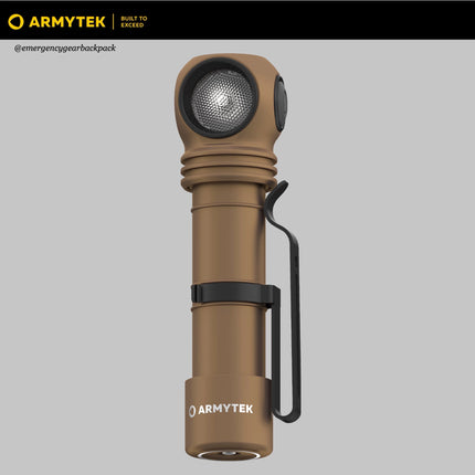 Armytek Wizard C2 Pro Sand White isolated product studio shot