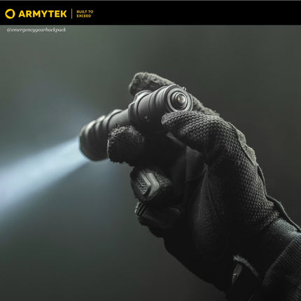 Close-range tactical activation of Dobermann Pro Max in low-light environment