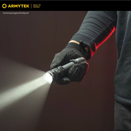 Dobermann Pro Max product overview with beam profile and tactical features
