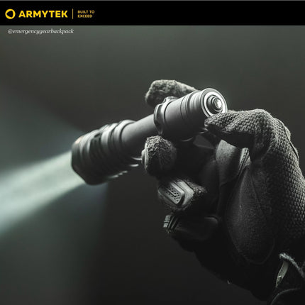 Armytek Predator Pro Max tactical flashlight momentary on usage with gloves