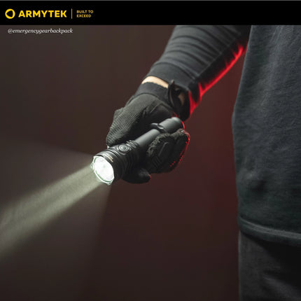 Armytek Predator Pro Max tactical flashlight momentary on usage with gloves