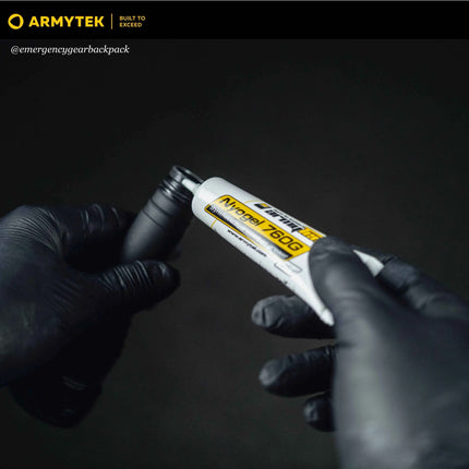 Applying Armytek NyoGel 760G grease on flashlight threads and O-ring area