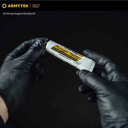 Close-up of Armytek NyoGel 760G grease tube for flashlight thread lubrication
